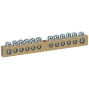 Шина NO-122-32 PEN земля-ноль 8х12мм 12/1 латунная крепеж по центру Эра Б0047247