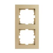Рамка 2-м VESNA вертикал. без вставки зол. LEZARD 742-3600-152