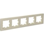 Рамка 5-м BRITE РУ-5-Бр беж. рифленый IEK BR-M52-51-K10