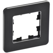 Рамка 1-м BRITE РУ-1-1-Бр метал. черн. RE IEK BR-M12-M-01-K02