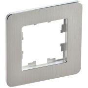 Рамка 1-м BRITE РУ-1-1-Бр метал. алюм. RE AL IEK BR-M12-M-21-K47