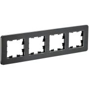 Рамка 4-м BRITE РУ-4-1-Бр метал. черн. RE AL IEK BR-M42-M-21-K02