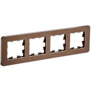 Рамка 4-м BRITE РУ-4-1-Бр метал. коричн. RE AL IEK BR-M42-M-21-K30