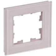 Рамка 1-м BRITE РУ-1-2-Бр стекло розовый матов. IEK BR-M12-G-31-K14