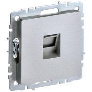 Розетка компьютерная СП RJ45 кат.6 BRITE РК11-БрА механизм алюм. IEK BR-K10-2-K47