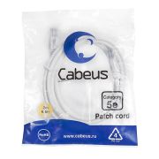 Патч-корд U/UTP кат.5E PC-UTP-RJ45-Cat.5e-2m-WH-LSZH 2xRJ45/8p8c неэкранир. LSZH 2м бел. Cabeus 9491c