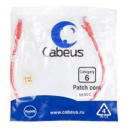 Патч-корд U/UTP кат.6 PC-UTP-RJ45-Cat.6-0.5m-RD 2xRJ45/8p8c неэкранир. PVC 0.5м красн. Cabeus 8690c