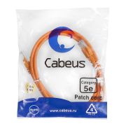 Патч-корд U/UTP кат.5E PC-UTP-RJ45-Cat.5e-1.5m-OR-LSZH 2xRJ45/8p8c неэкранир. LSZH 1.5м оранж. Cabeus 9522c