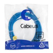 Патч-корд U/UTP кат.5E PC-UTP-RJ45-Cat.5e-5m-BL-LSZH 2xRJ45/8p8c неэкранир. LSZH 5м син. Cabeus 9533c