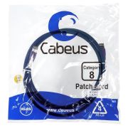 Патч-корд S/FTP кат.8 PC-SSTP-RJ45-Cat.8-1.5m-LSZH 2xRJ45/8p8c экранир. LSZH (40G 2000 MHz) 1.5м син. Cabeus 9702c