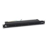 Патч-панель 19дюйм 1U 25 портов RJ45 Dual IDC (телефонная раскладка) Cabeus 8725c