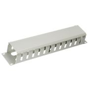 Органайзер кабельный 19дюйм 2U с крышкой JB07-2U-GY метал. сер. (RAL7035) Cabeus 7770c