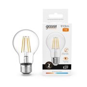 Лампа светодиодная филаментная Filament Elementary А60 11Вт 2700К Е27 910лм GAUSS 22211