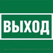 Знак безопасности NPU-2424.E22 «Выход» Белый Свет a28936