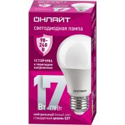 Лампа светодиодная 90 403 OLL-A60-17-230-4K-E27 (PRO 90-240В) ОНЛАЙТ 90403