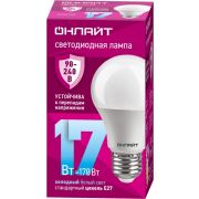 Лампа светодиодная 90 404 OLL-A60-17-230-6.5K-E27 (PRO 90-240В) ОНЛАЙТ 90404
