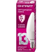 Лампа светодиодная 90 415 OLL-C37-13-230-4K-E14-FR (PRO 90-240В) ОНЛАЙТ 90415