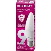 Лампа светодиодная 90 413 OLL-C37-9-230-4K-E27-FR (PRO 90-240В) ОНЛАЙТ 90413