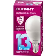 Лампа светодиодная 90 426 OLL-G45-13-230-6.5K-E14-FR (PRO 90-240В) ОНЛАЙТ 90426