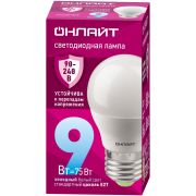 Лампа светодиодная 90 424 OLL-G45-9-230-6.5K-E27-FR (PRO 90-240В) ОНЛАЙТ 90424