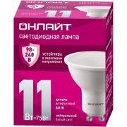 Лампа светодиодная 90 435 OLL-PAR16-11-230-4K-GU10 (PRO 90-240В) ОНЛАЙТ 90435