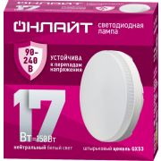 Лампа светодиодная 90 431 OLL-GX53-17-230-4K (PRO 90-240В) ОНЛАЙТ 90431