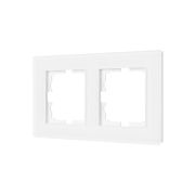 Рамка 2-местн. гориз. VESNA стекло бел. матов. LEZARD 742-5380-147