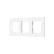 Рамка 3-местн. гориз. VESNA стекло бел. матов. LEZARD 742-5380-148
