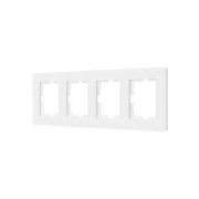 Рамка 4-местн. гориз. VESNA стекло белый матов. LEZARD 742-5380-149