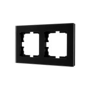 Рамка 2-местн. гориз. VESNA стекло черн. LEZARD 742-5880-147
