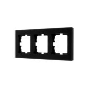Рамка 3-местн. гориз. VESNA стекло черн. LEZARD 742-5880-148