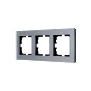 Рамка 3-местн. гориз. VESNA стекло асфальт матов. LEZARD 742-M6980-148