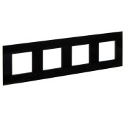 Рамка 4-м SKANDY SK-F24Bl стекло черн. IEK SK-M42-G-K02