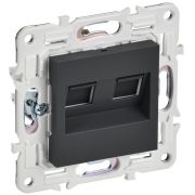 Розетка компьютерная двойн. RJ45 кат.6 SKANDY SK-K04G графит IEK SK-K20-2-K53