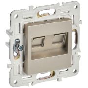 Розетка компьютерная двойн. RJ45 кат.6 SKANDY SK-K04Sh шампань IEK SK-K20-2-K37