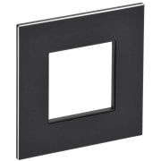 Рамка 1-м SKANDY SK-F31Bl металл черн. IEK SK-M12-M-K02