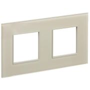 Рамка 2-м SKANDY SK-F22B стекло беж. IEK SK-M22-G-K10