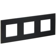 Рамка 3-м SKANDY SK-F33Bl металл черн. IEK SK-M32-M-K02