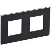 Рамка 2-м SKANDY SK-F32Bl металл черн. IEK SK-M22-M-K02