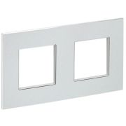Рамка 2-м SKANDY SK-F32S металл серебр. IEK SK-M22-M-K23