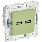 Розетка USB A+A 3.1А SKANDY SK-R15G мятный IEK SK-U21-D31-K06