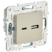 Розетка USB A+C 18Вт SKANDY SK-R13B беж. IEK SK-U22-018-K10