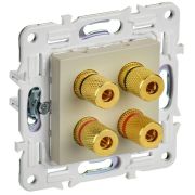 Аудиорозетка 4-м SKANDY SK-A01B беж. IEK SK-S40-K10