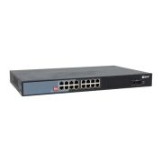 Коммутатор неуправляемый промышленный U-2GX/SFP-16GTP-R 2 порта 1000Base-X SFP 16 портов 10/100/1000Base-T(X) RJ45 c PoE монтаж в 19