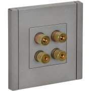 Аудиорозетка 4-м FORTE&PIANO FP539 сталь IEK FP-S40-K46
