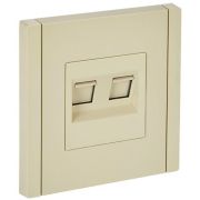 Розетка 2-м RJ11+RJ45 кат.5E FORTE&PIANO FP435 ваниль IEK FP-KT20-O-1-K10