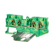 Клемма заземления зажим push-in 4 точки подключения 4 кв.мм DKC VPR-4-QUATTRO-PE