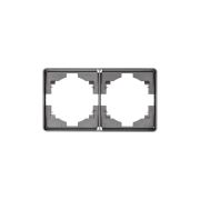 Рамка 2-м ROUND MIELE титан Kranz KR-78-0752-2