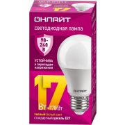 Лампа светодиодная 90 533 OLL-A60-17-230-2.7К-E27 PRO 90-240В ОНЛАЙТ 90533