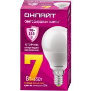 Лампа светодиодная 90 541 OLL-G45-7-230-2.7К-E14-FR PRO 90-240В ОНЛАЙТ 90541